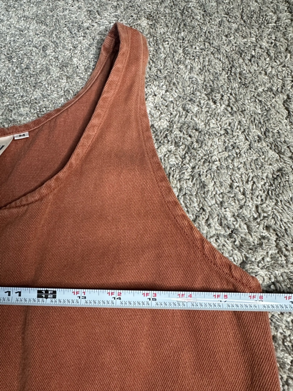 Jungmaven Terracotta Orange Hemp Cotton Button Front Jumper Jumpsuit medium - Picture 11 of 13